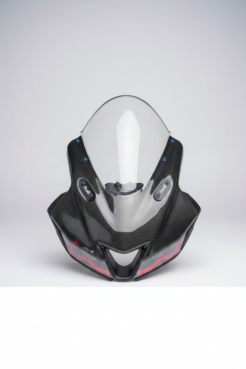 FK Racing Yamaha Full Bubble Windscreens & Wind Deflectors Visor for R15 V3 Motorbike (Transparant)