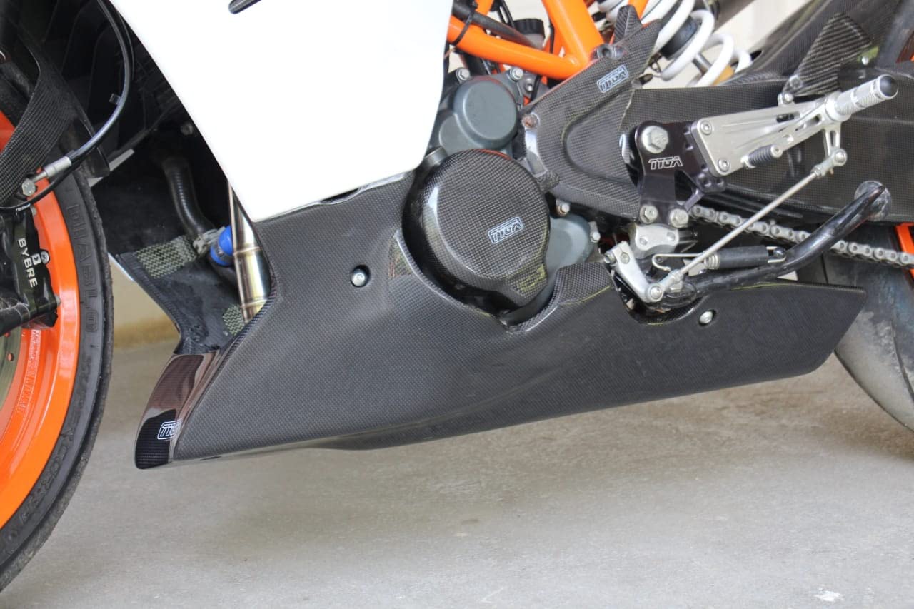Racing Underbelly Engine Belly KTM RC 390 and KTM RC 200 2.0 (BS3, BS4 (Not Compatible with BS6) Without Paint)