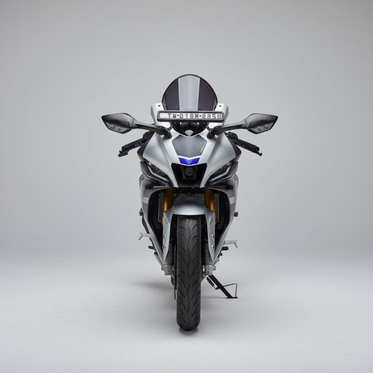 Full Bubble Visor Windshield Wind Deflector Indonesian Type for Yamaha R15 V4 & R15 M (Smoke Black)