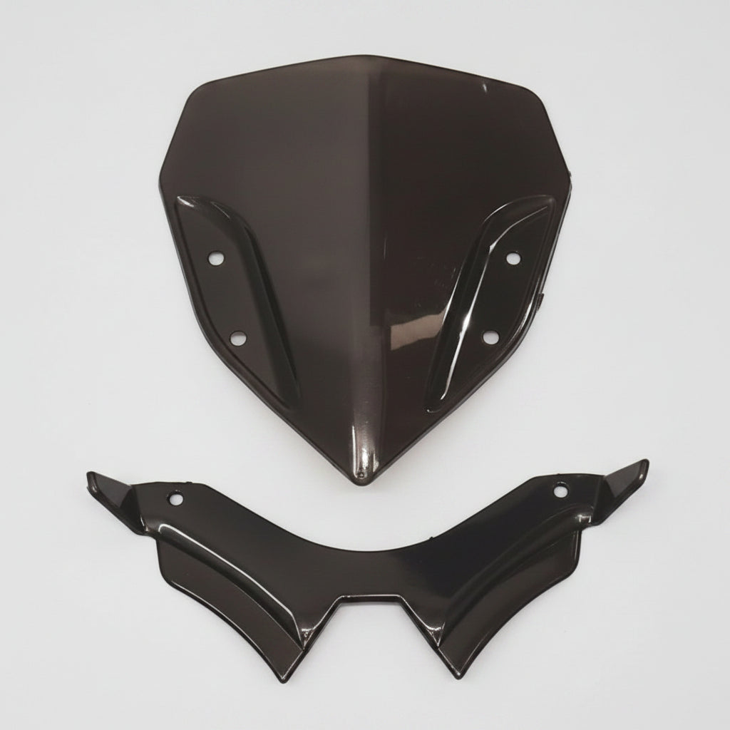 FK Racing MT Combo Short Visor Matte + MT 15 Winglet for MT15 (Black Winglet + Short Visor)