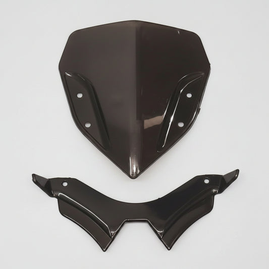 FK Racing MT Combo Short Visor Matte + MT 15 Winglet for MT15 (Black Winglet + Short Visor)