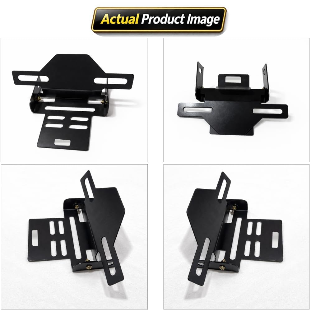 Magnetic Foldable Tail Tidy | Universal Number Plate Holder | for R15 V2, V3, V4, MT15, etc| Heavy Metal | Adjustable Fender | Black Finish| Bike Accessories | NOT for Duke Models