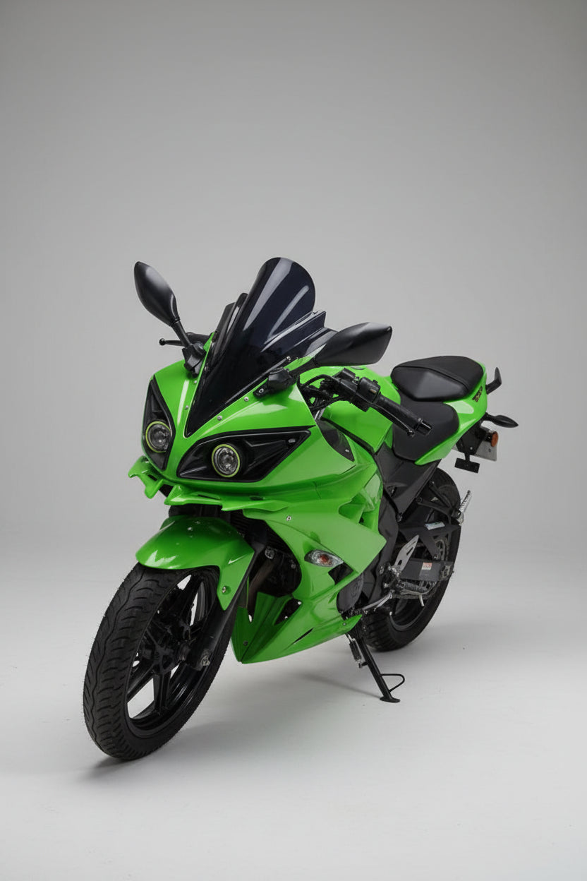 Windscreen Windshield Bold Visor Wind Deflectors for Yamaha R15 V1 and V2 (Black)