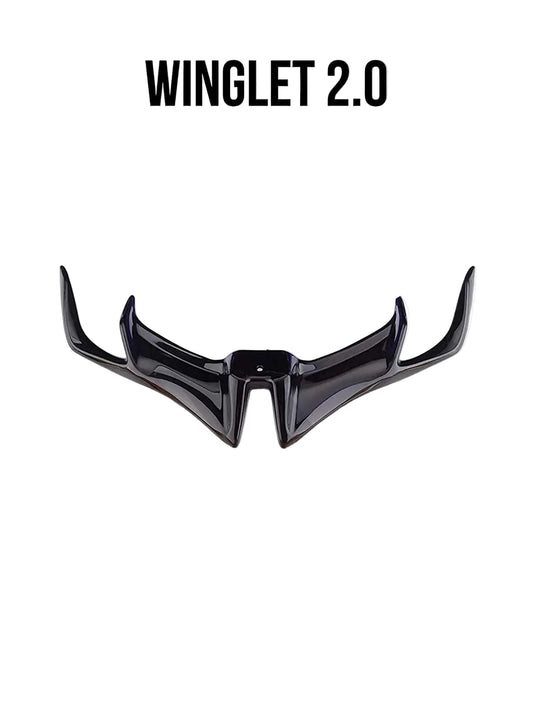 FK Racin Combo Offer DB Visor + Winglet 2.0 Black for Yamaha R15 V3