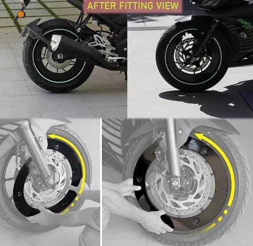 Vagary Disc Wheel Cover Pack of 4 for 2 Wheels Suitable only 17 inch Motorcycle Wheels All Model (17inch Bikes Wheel)