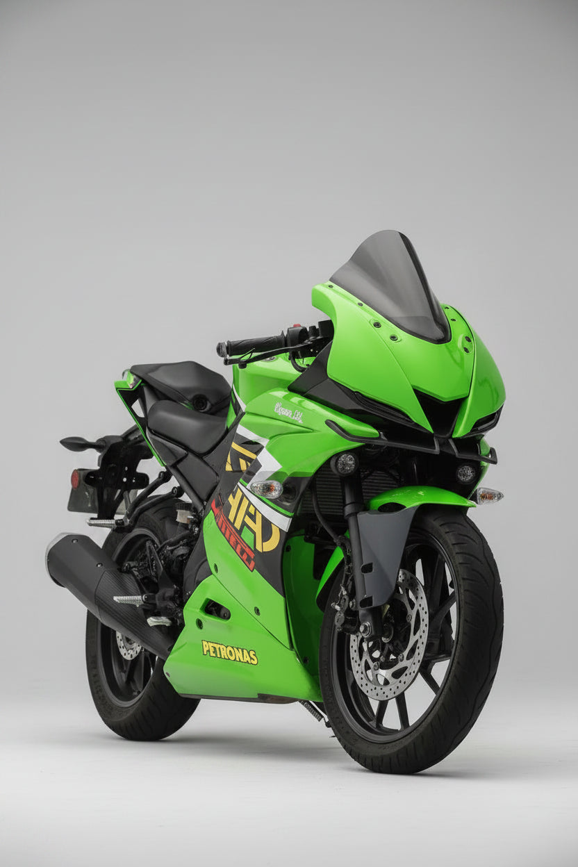 FK Racin Combo Offer DB Visor + Winglet 2.0 Black for Yamaha R15 V3