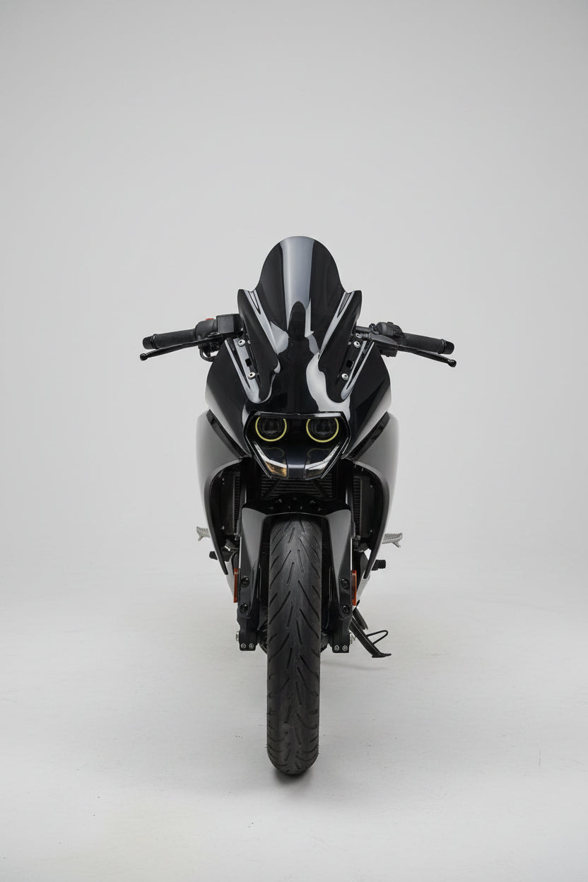 Full Bubblle Visor for KTM RC 125 200 390 (Black)