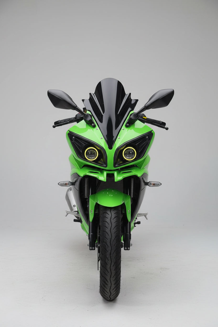 Windscreen Windshield Bold Visor Wind Deflectors for Yamaha R15 V1 and V2 (Black)