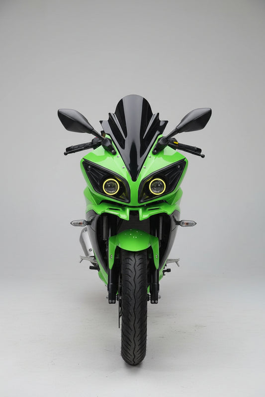 Windscreen Windshield Bold Visor Wind Deflectors for Yamaha R15 V1 and V2 (Black)