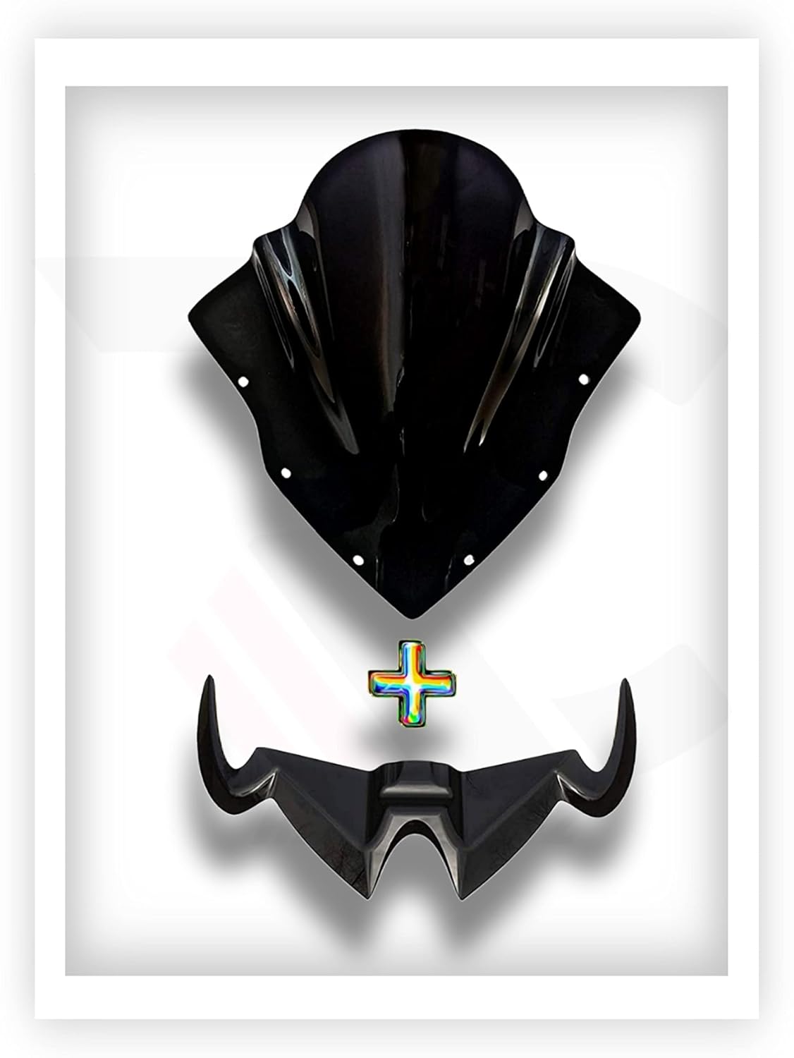 FK Racing Touring Visor + Winglet Black for Pulsar RS 200