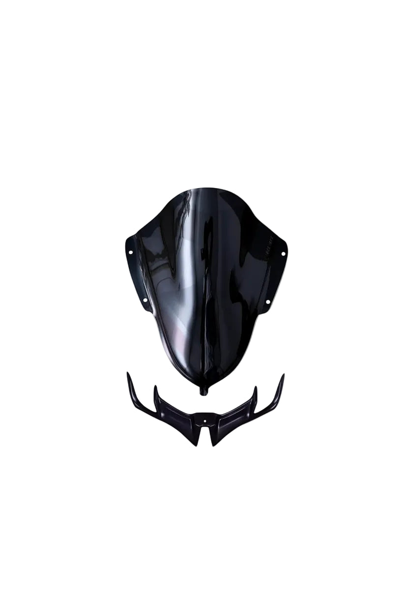 FK Racin Combo Offer DB Visor + Winglet 2.0 Black for Yamaha R15 V3