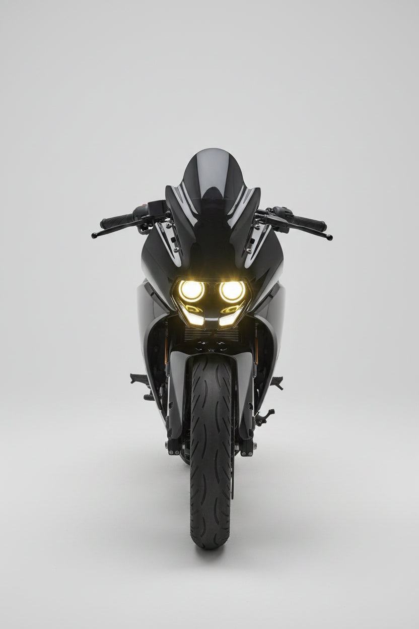 Full Bubblle Visor for KTM RC 125 200 390 (Black)