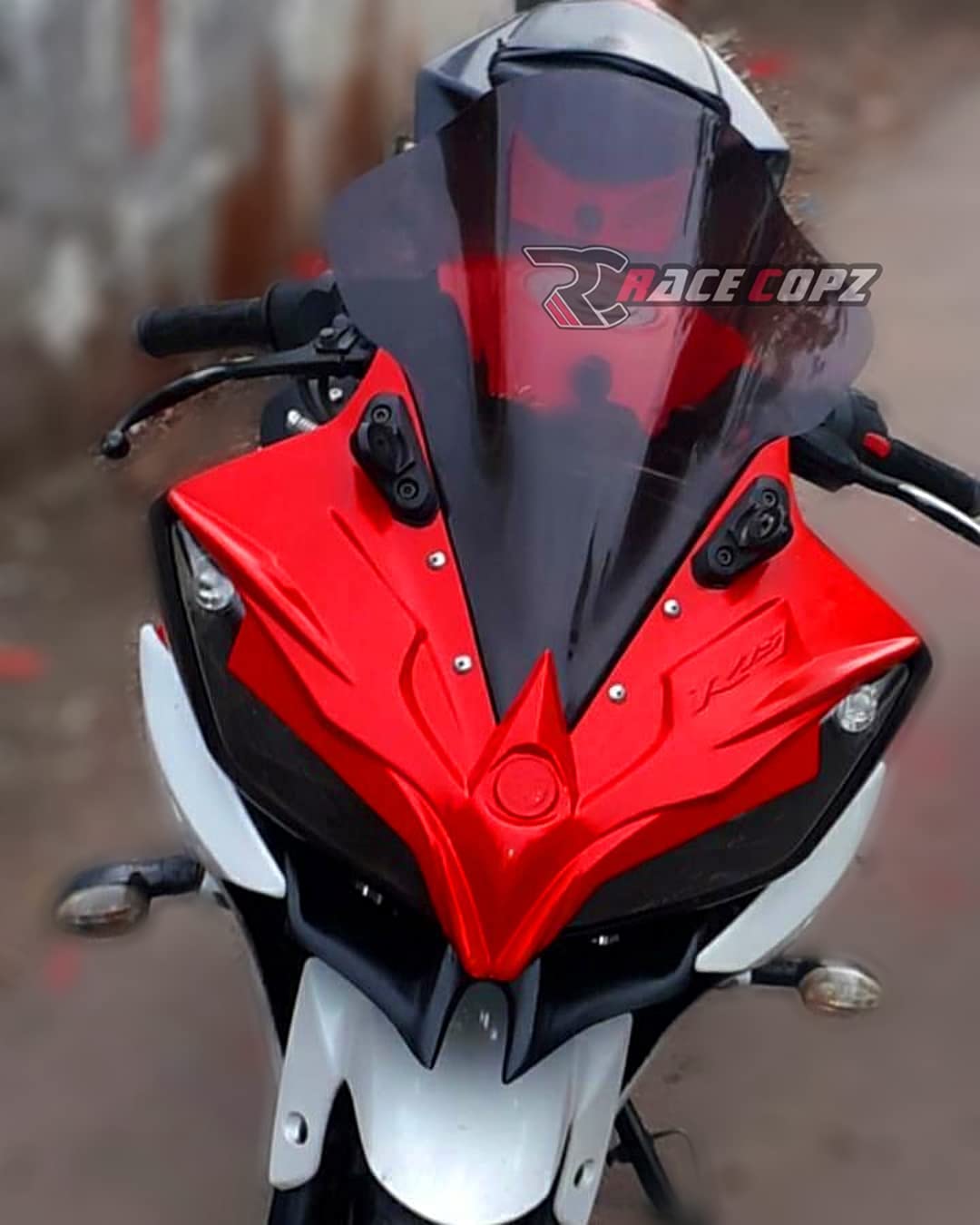 Wild Eagle MASK for Yamaha R15 V1 V2 S Models (Non Painted) GET Free 1 Visor and Winglet Red
