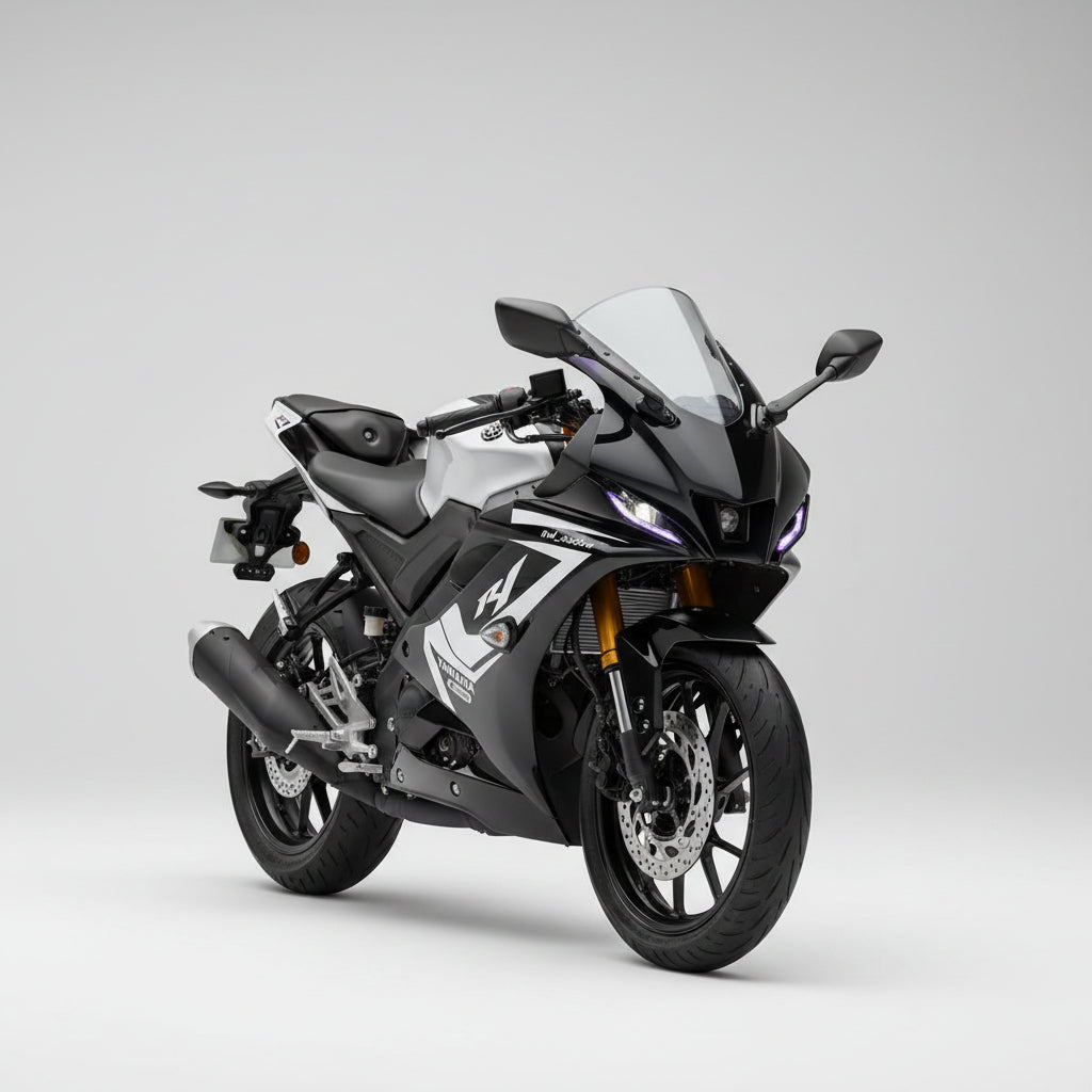 FK Racing® Full Bubble Visor Windshield Indonesian Type for Yamaha R15 V4 & R15 M Transparent Clear White
