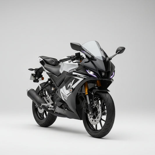 FK Racing® Full Bubble Visor Windshield Indonesian Type for Yamaha R15 V4 & R15 M Transparent Clear White