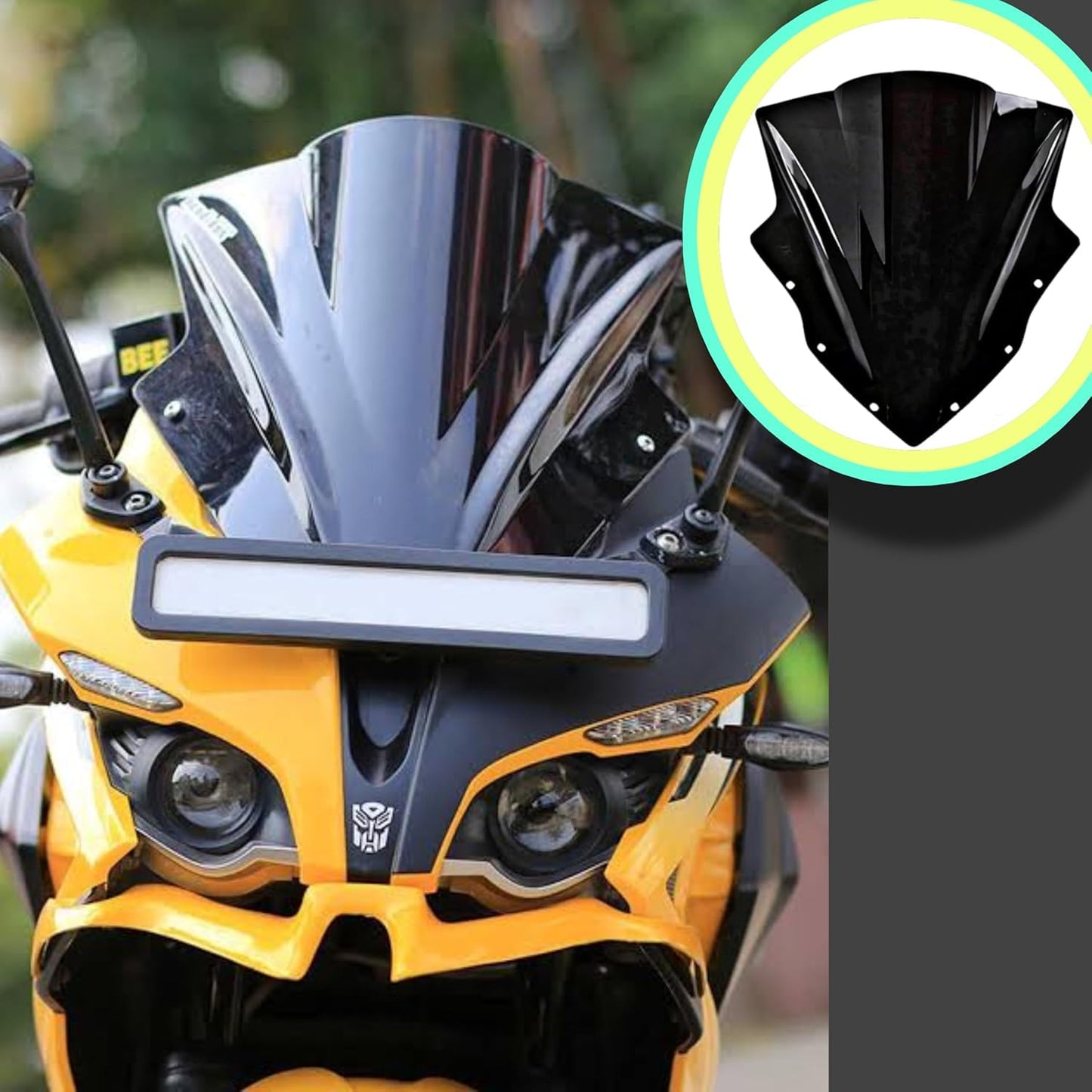 FK Racing® Pulsar RS 200 Pro Visor Windshield Wind Deflector Smoke Black (Direct Fitting)