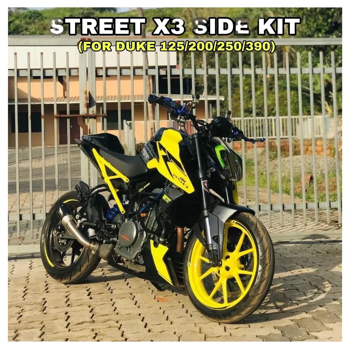 FK Racing Street X3 Side KIT (for Duke 125/200/250/390) WITHUT Paint