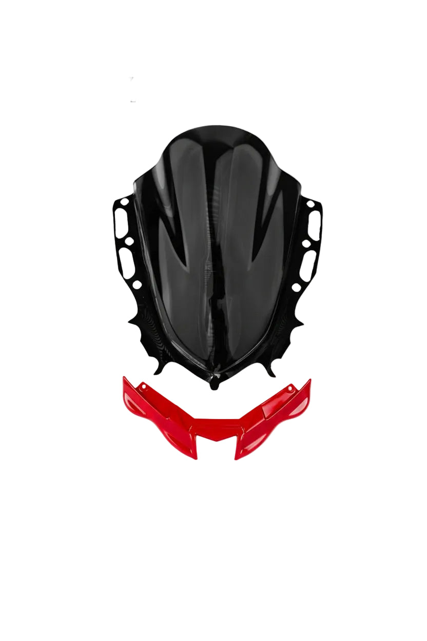 FK Racing Combo Offer Racing DB Visor + Winglet 2.0 for Yamaha R15 V4 and Yamaha R15M (RED)