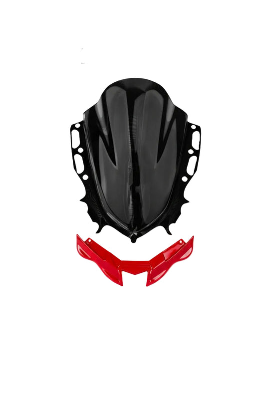 FK Racing Combo Offer Racing DB Visor + Winglet 2.0 for Yamaha R15 V4 and Yamaha R15M (RED)