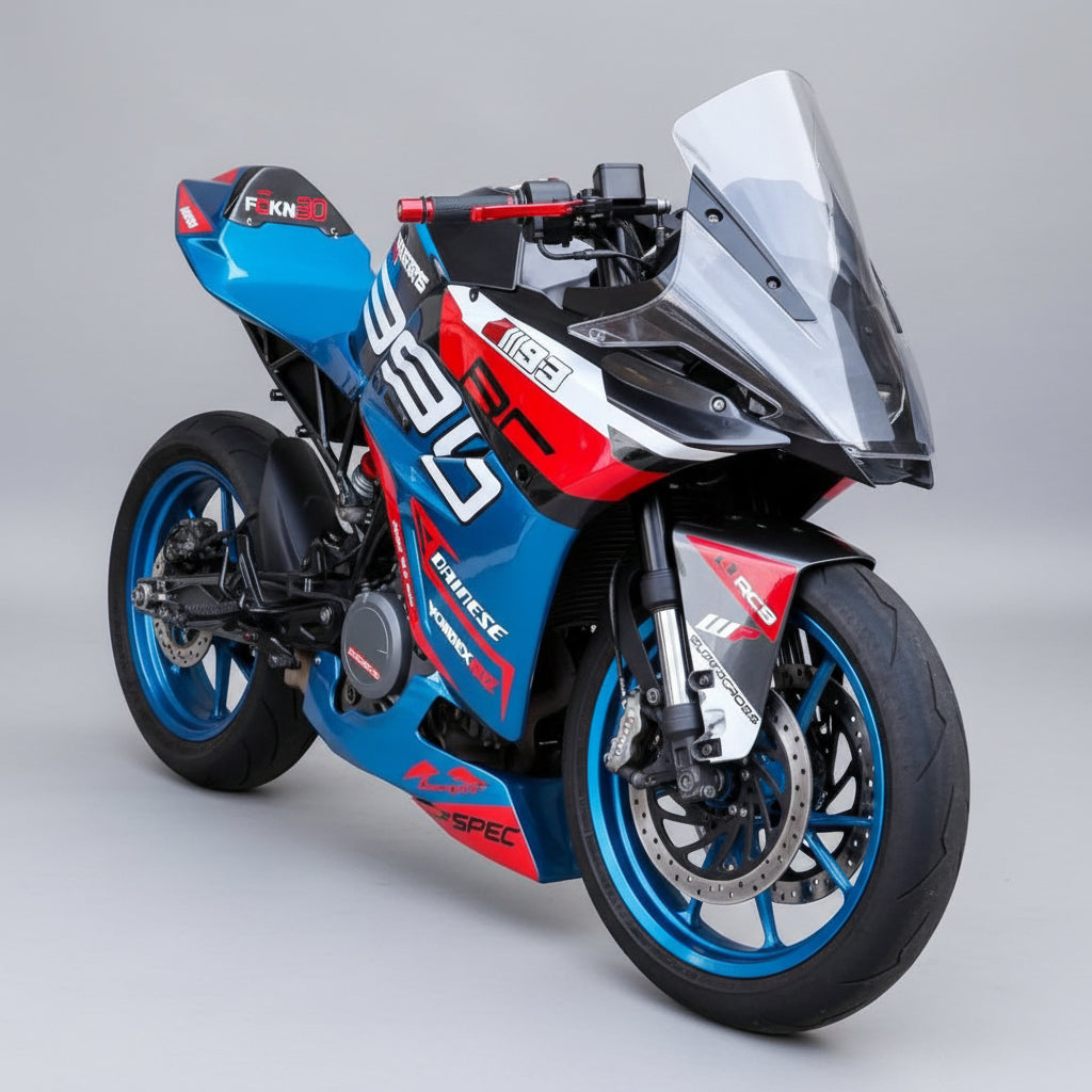 FK Racing® New Model X2 Racing Tail Kit for KTM RC 200 & RC 390 (Primer Coated)