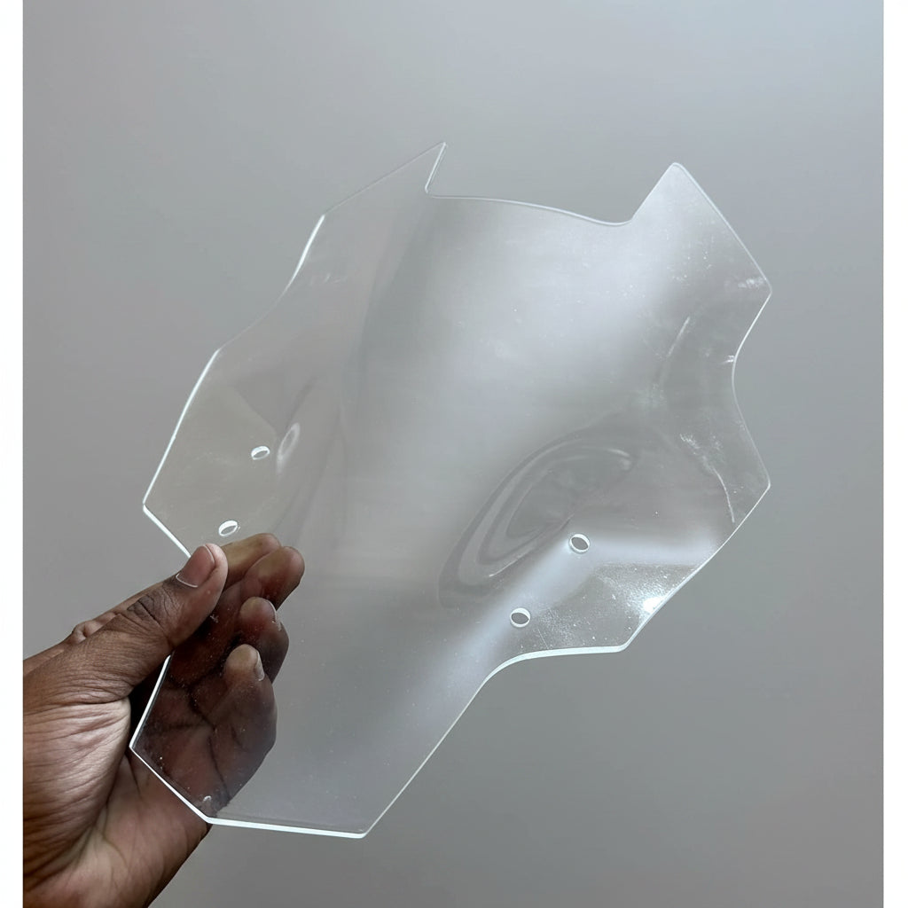 FK Racing® MT 15 Tall Visor Windshield Windshield Wind Deflector Transparent White