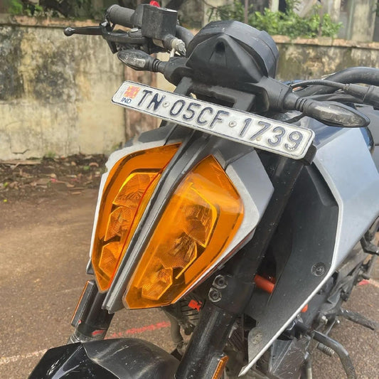 KTM Duke 390 Headlight Screen Protector | Orange | Made in India