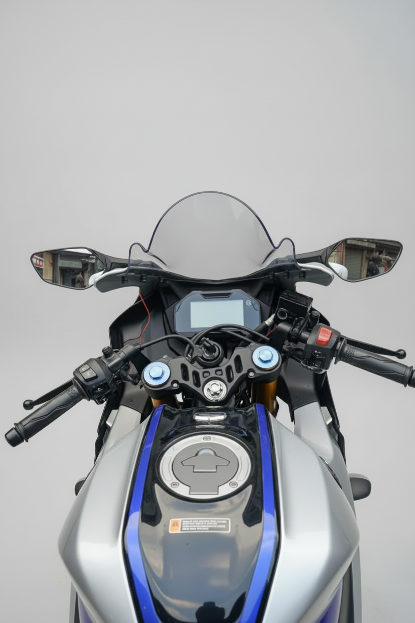 FK Racing DB Bolt Visor for Yamaha R15M, R15 V4 Transparant Bike Windshield
